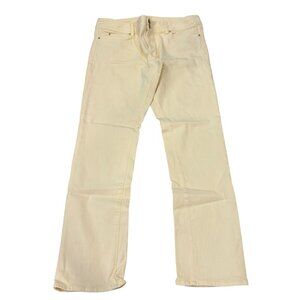 Lilly Pulitzer Womens Size 14 Cream Worth Straight Jeans Cotton Blend